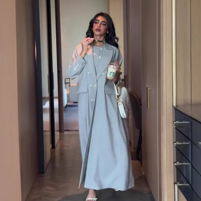 Summer Linen Clothing For Women - Women Single Breasted Trench Coat Set