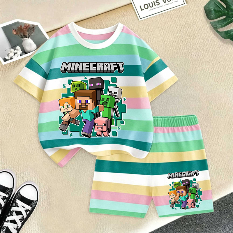 Summer Clothing Newborn - Minecrafted Girl boy Summer T shirt