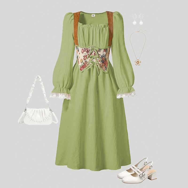 Summer Renaissance Clothing - Girls Dress Children's Clothing 2026 Spring