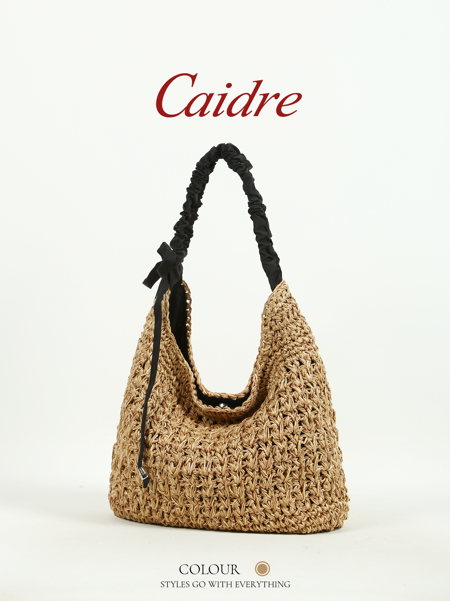Beach Bag Straw - Caidre Lazy Folded Straw Tote Bag