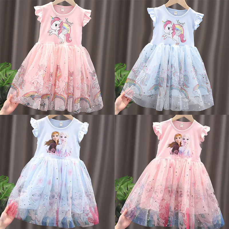 Summer Clothing Newborn - 2024 New Unicorn Summer Princess Dresses