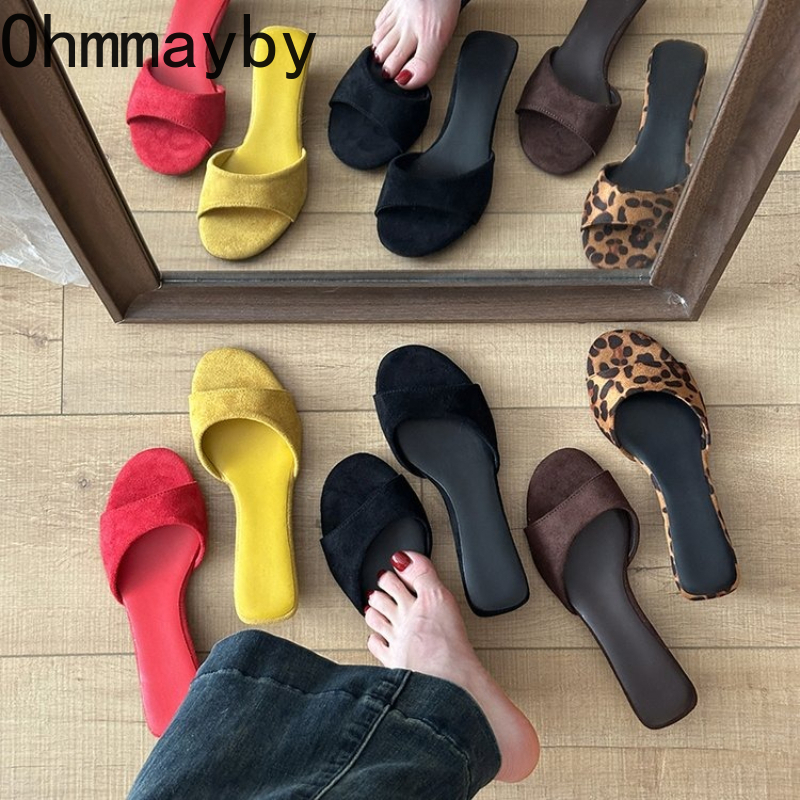Summer Clothing Colors - Summer Women's Open Toe Suede Slippers