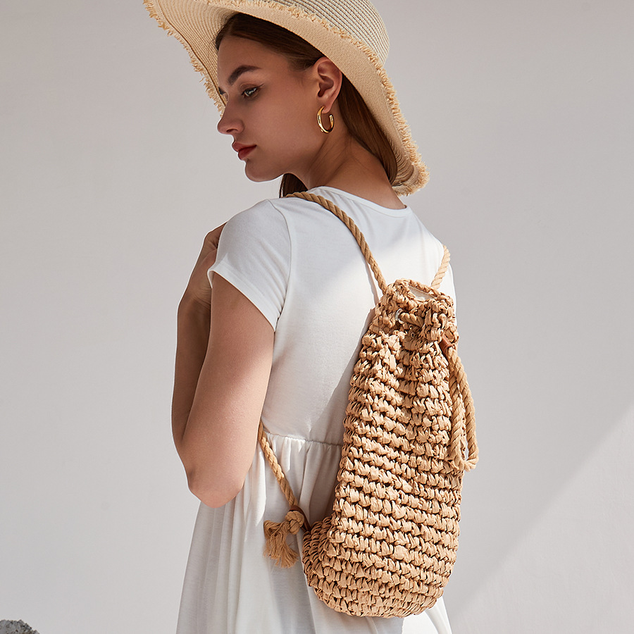 Handmade Drawstring Beach Shou - Beach Bag Straw recension och pris