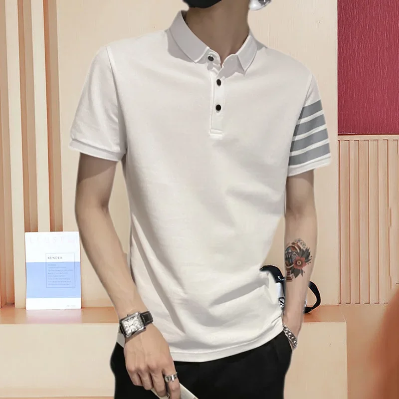 Top Graphic Polo Shirts Stripe - Summer Clothing Cheap recension och pris