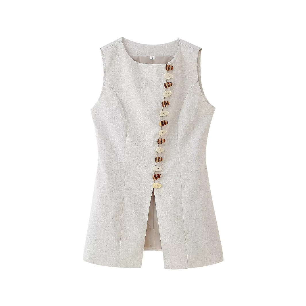 Cotton Linen Vest Mini Skirts  - Summer Linen Clothing For Women recension och pris