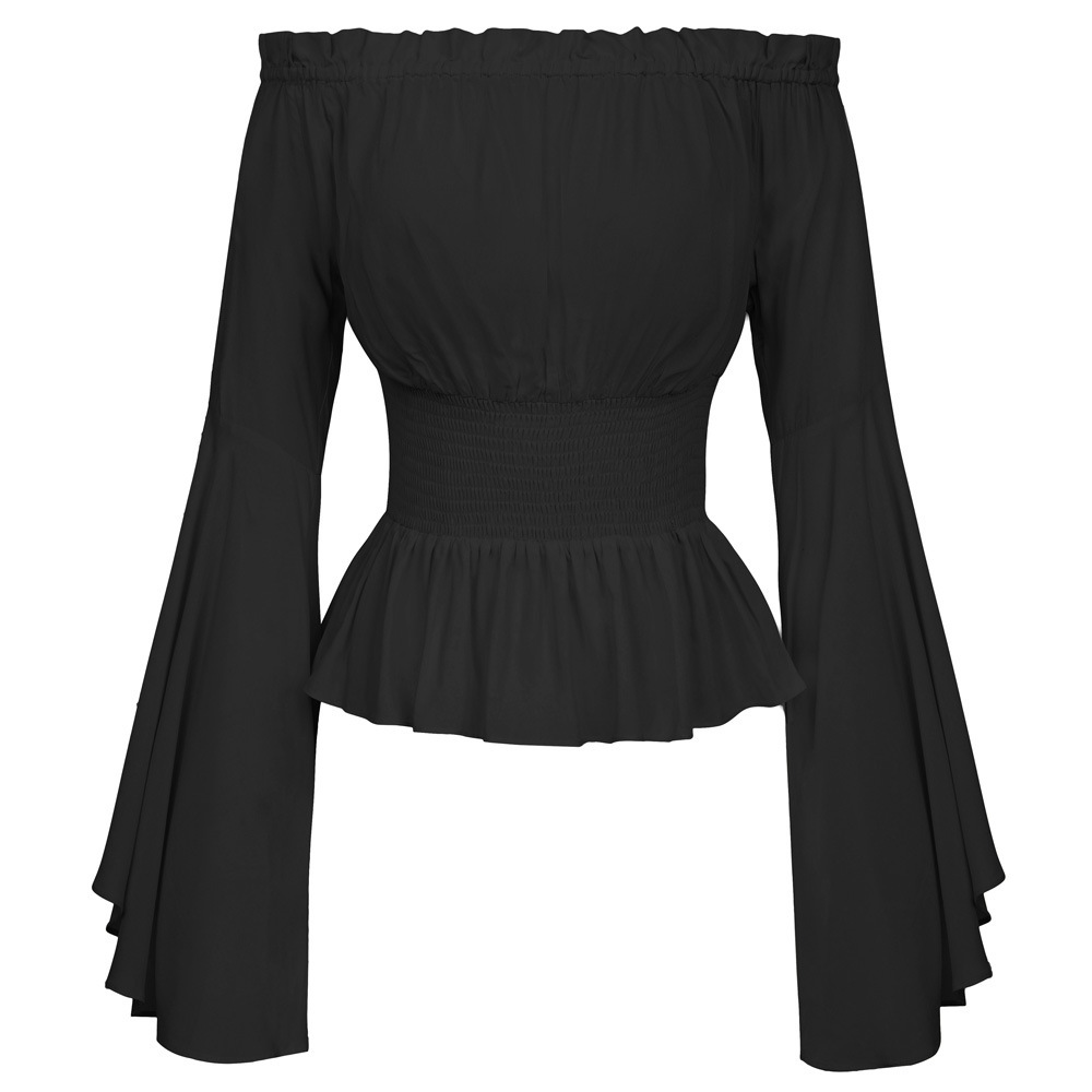 Goth Slim Shirt Flared Long Sl - Summer Renaissance Clothing recension och pris