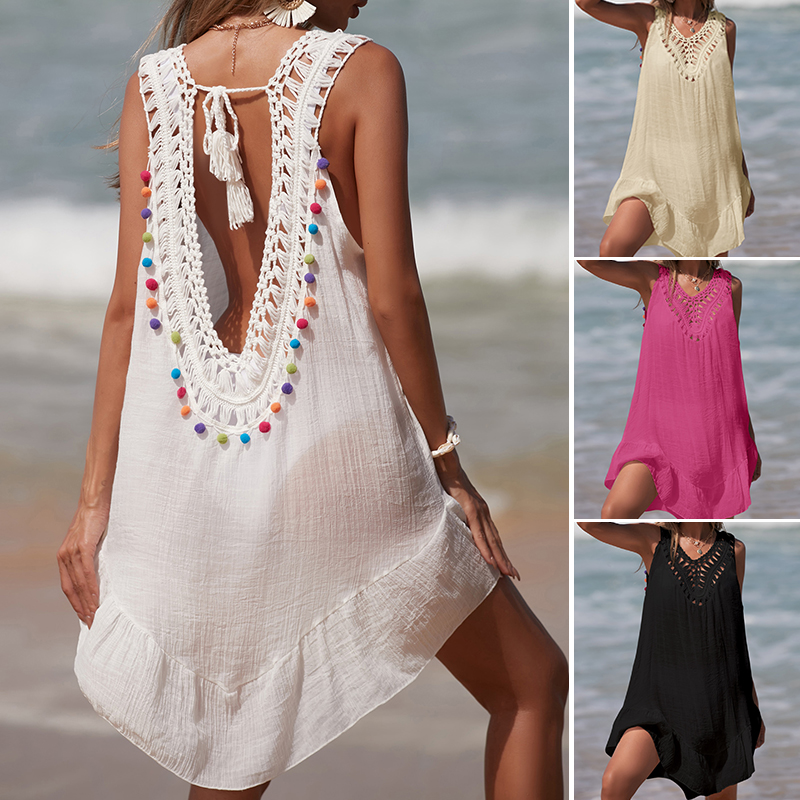 Women V-Neck Backless Hollow O - Summer Clothing Colors recension och pris