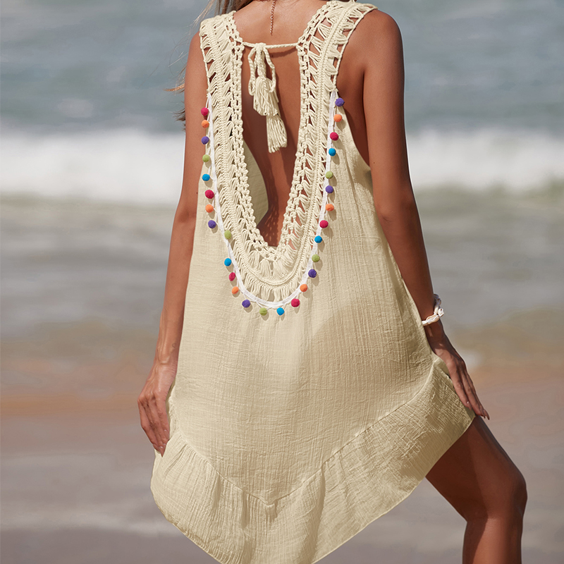 Women V-Neck Backless Hollow O - Summer Clothing Colors recension och pris