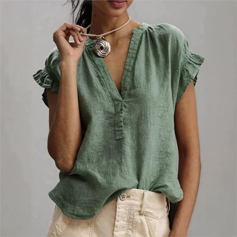 Women's Blouses 2026 Spring Su - Summer Linen Clothing For Women recension och pris