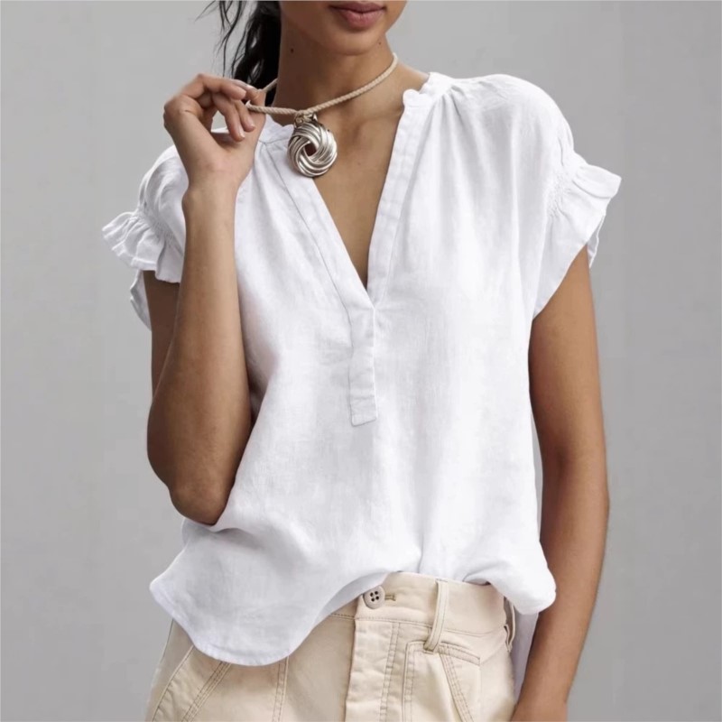 Women's Blouses 2026 Spring Su - Summer Linen Clothing For Women recension och pris