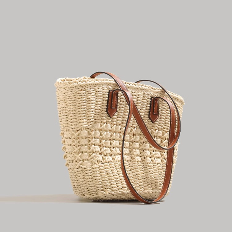 Extra-Large Foldable Straw Tot - Beach Bag Straw recension och pris