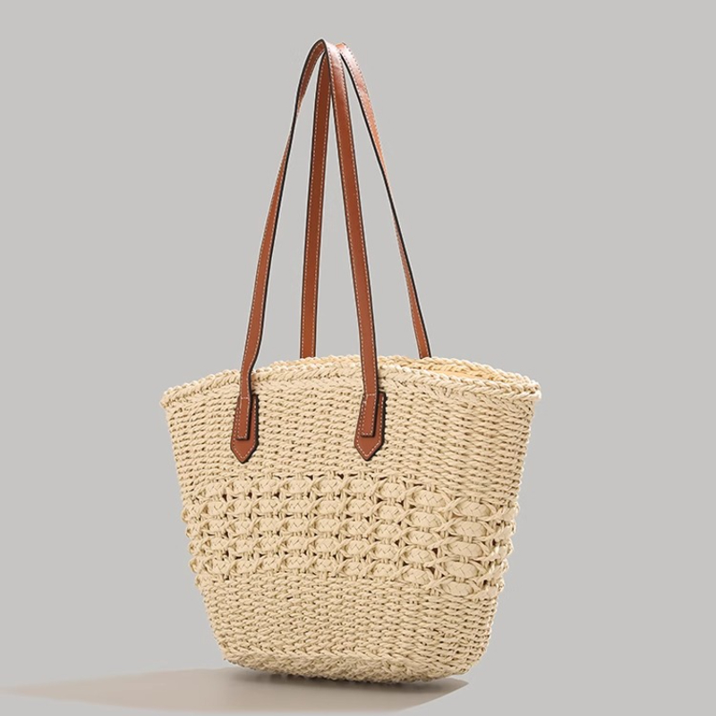 Extra-Large Foldable Straw Tot - Beach Bag Straw recension och pris