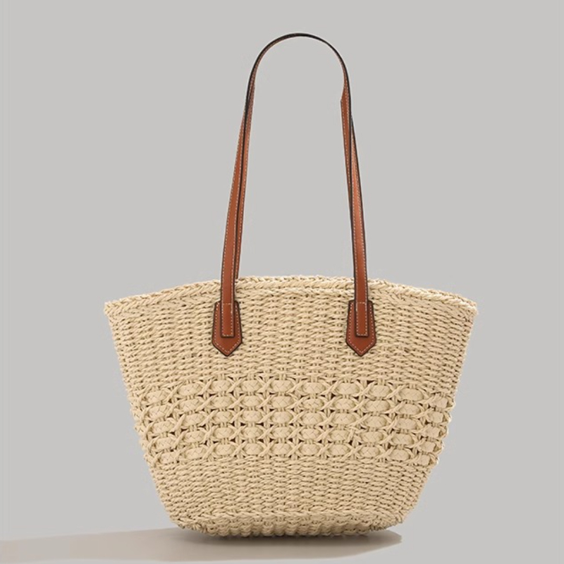Extra-Large Foldable Straw Tot - Beach Bag Straw recension och pris