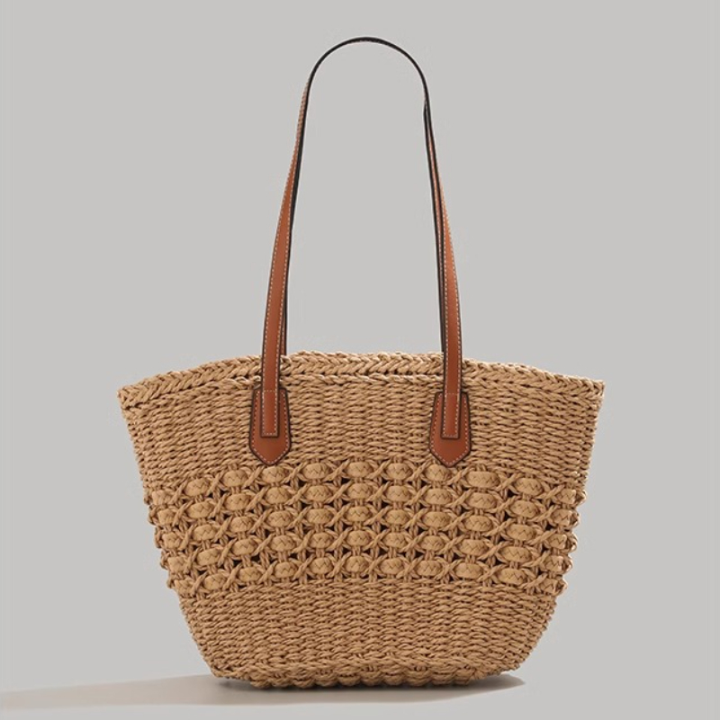 Extra-Large Foldable Straw Tot - Beach Bag Straw recension och pris