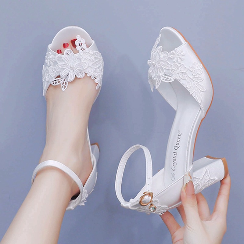 Women White Silk High Heels Su - Summer Clothing Petite recension och pris