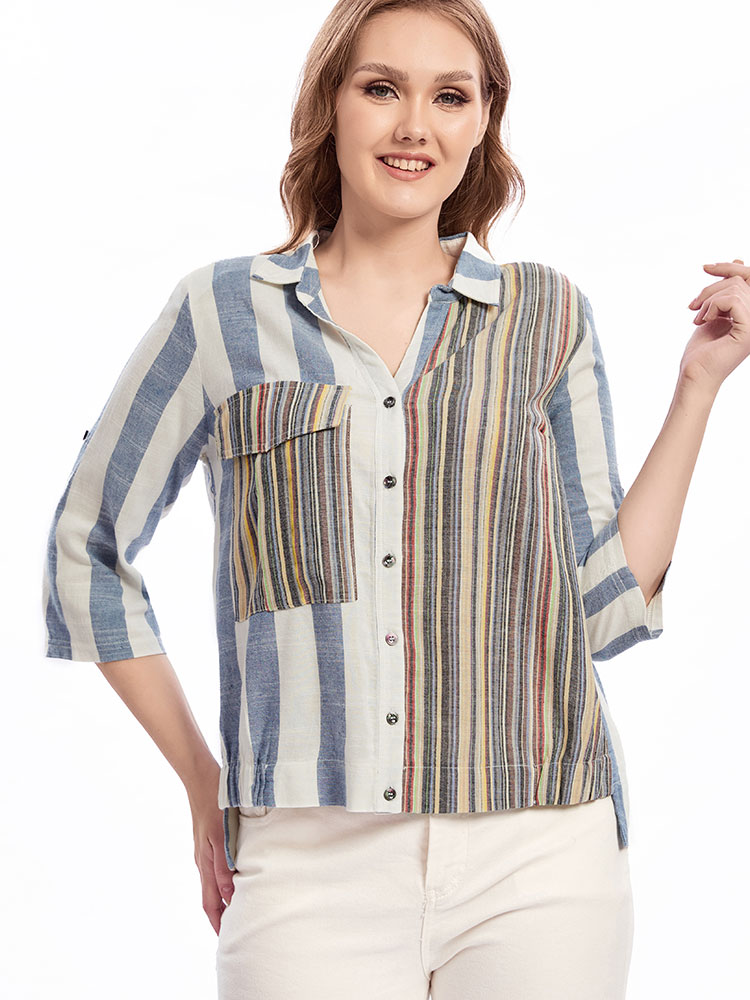 Womens plus size woven lapel s - Summer Clothing Colors recension och pris
