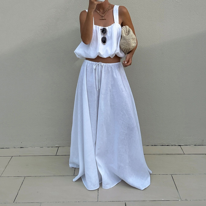 Women Elegant Sleeveless Solid - Summer Linen Clothing For Women recension och pris