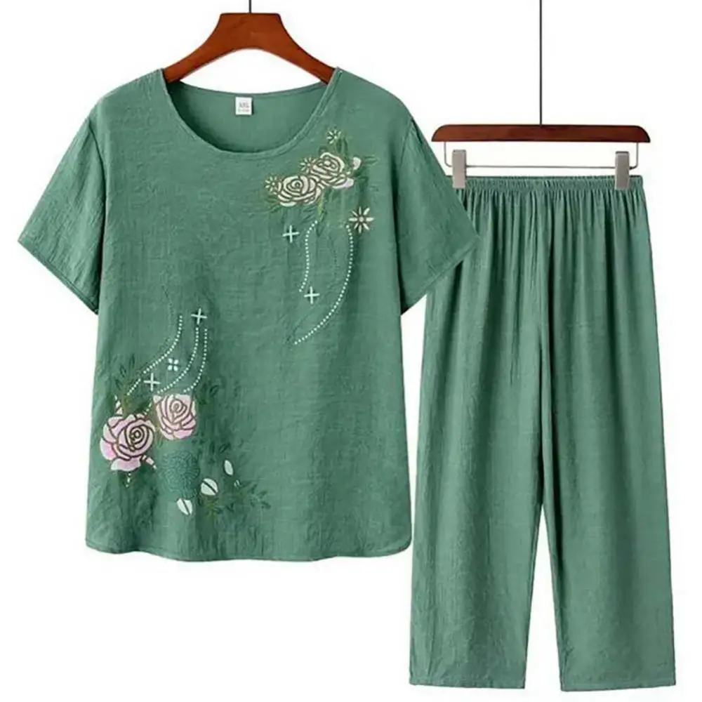 Middle-aged elderly women's sh - Summer Linen Clothing For Women recension och pris