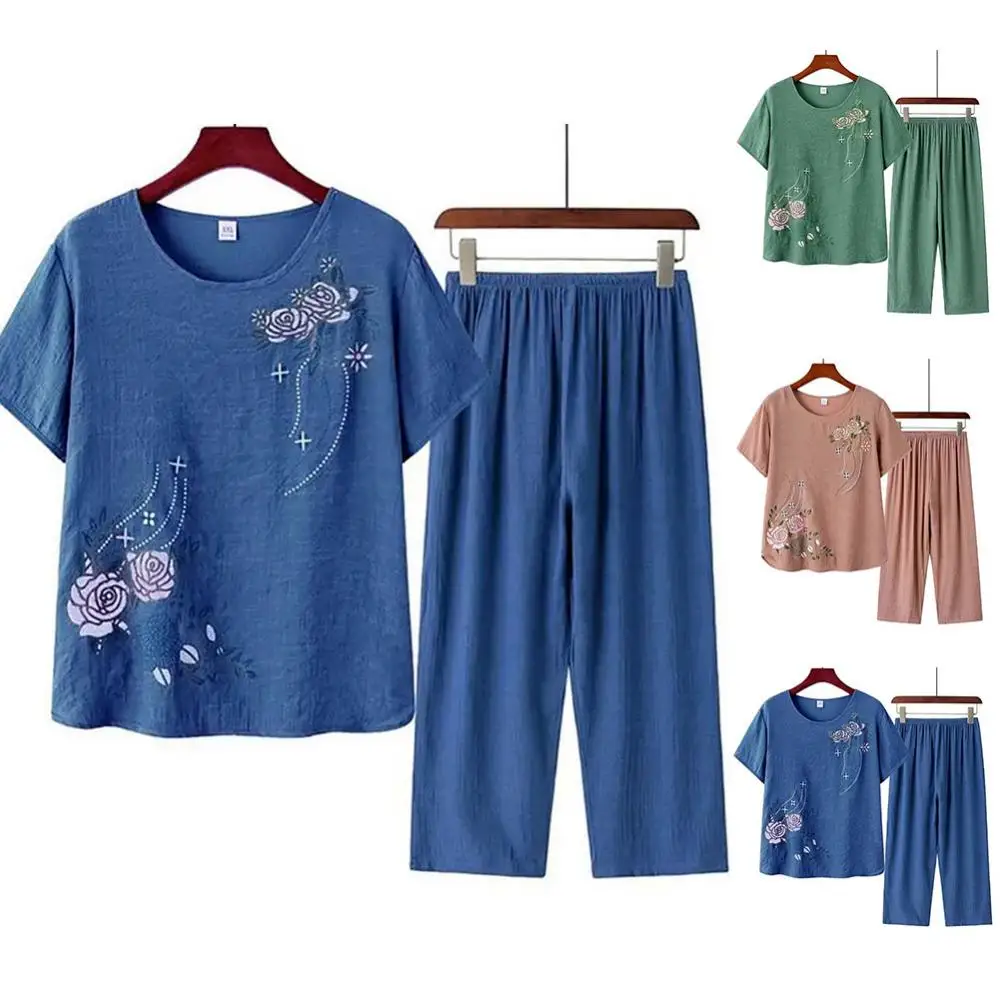 Middle-aged elderly women's sh - Summer Linen Clothing For Women recension och pris