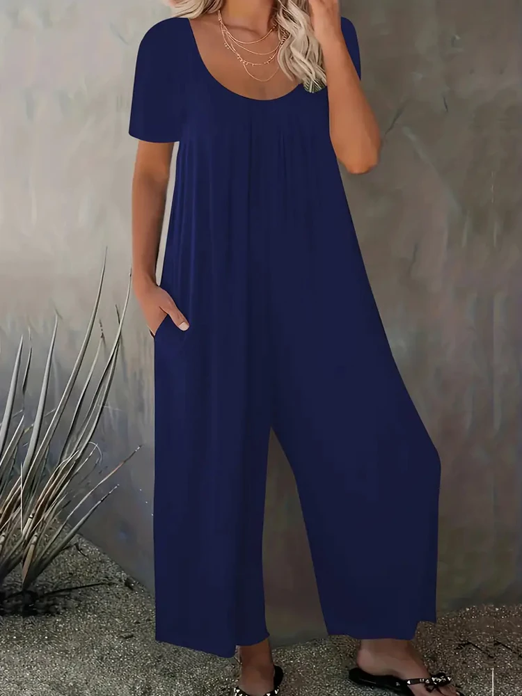 Summer Chic Solid Casual Pocke - Summer Clothing For 70 Year Old Woman recension och pris