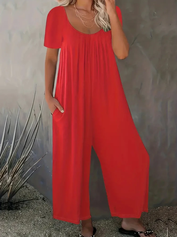 Summer Chic Solid Casual Pocke - Summer Clothing For 70 Year Old Woman recension och pris
