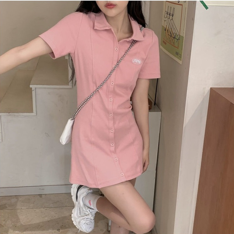 Women's Dress Short Mini Pink  - Summer Clothing Cheap recension och pris