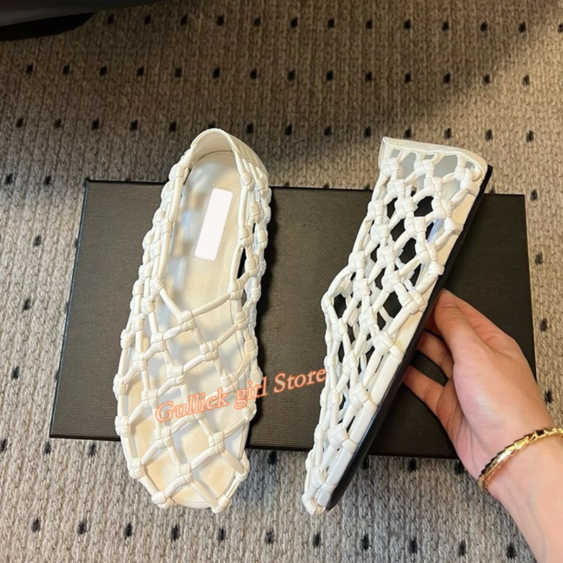 French Woven Mesh Hollow flat  - Summer Clothing Petite recension och pris