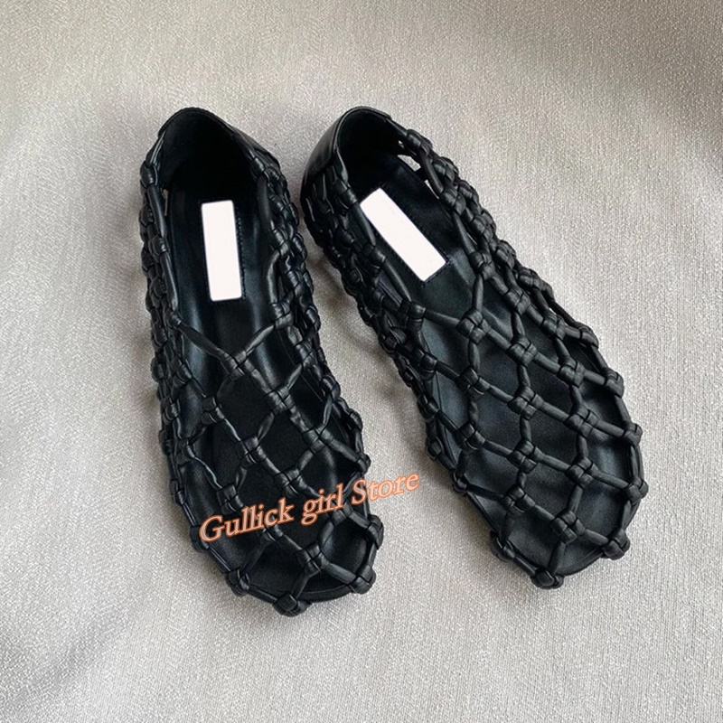 French Woven Mesh Hollow flat  - Summer Clothing Petite recension och pris