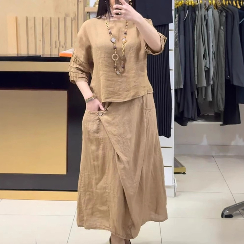 Casual O Neck Top Pullover & A - Summer Linen Clothing For Women recension och pris