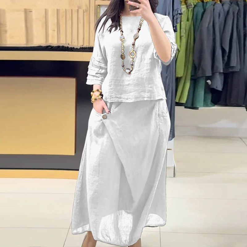 Casual O Neck Top Pullover & A - Summer Linen Clothing For Women recension och pris