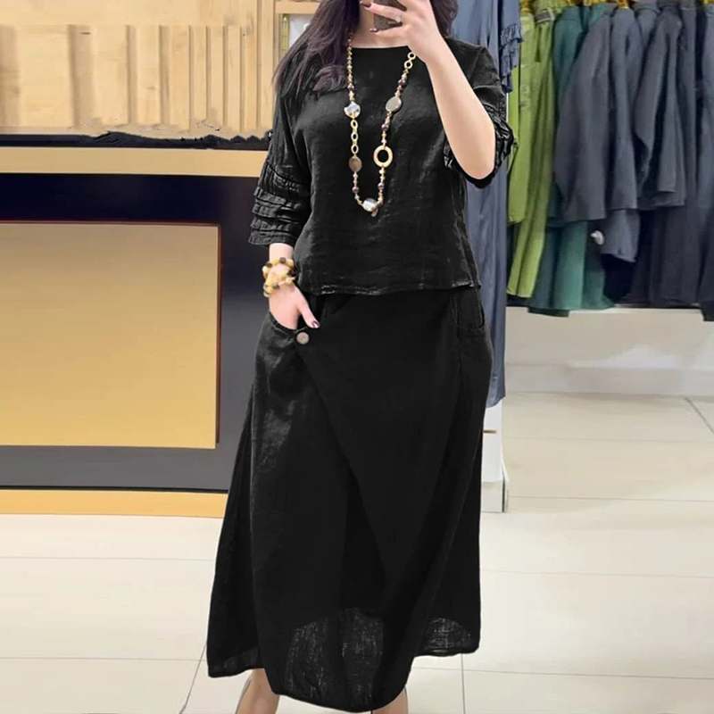Casual O Neck Top Pullover & A - Summer Linen Clothing For Women recension och pris