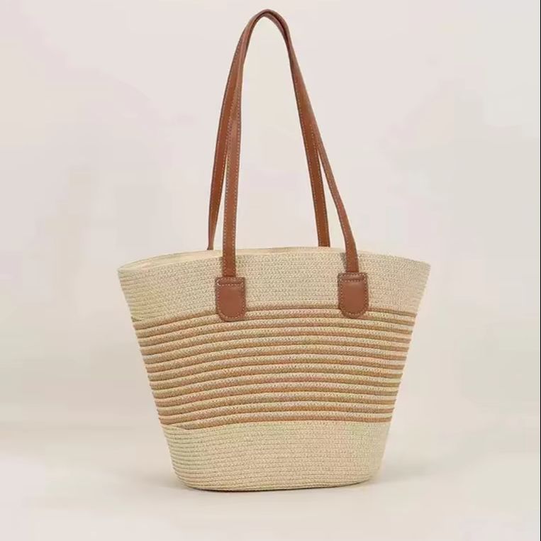 CLAREGQI  Women's Striped Stra - Beach Bag Straw recension och pris