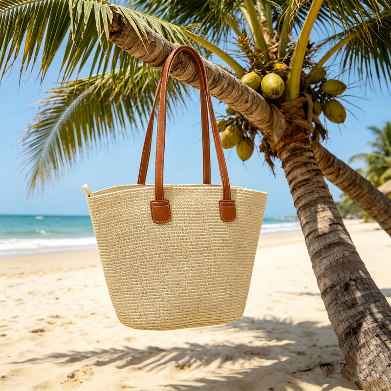 CLAREGQI  Women's Solid Color  - Beach Bag Straw recension och pris