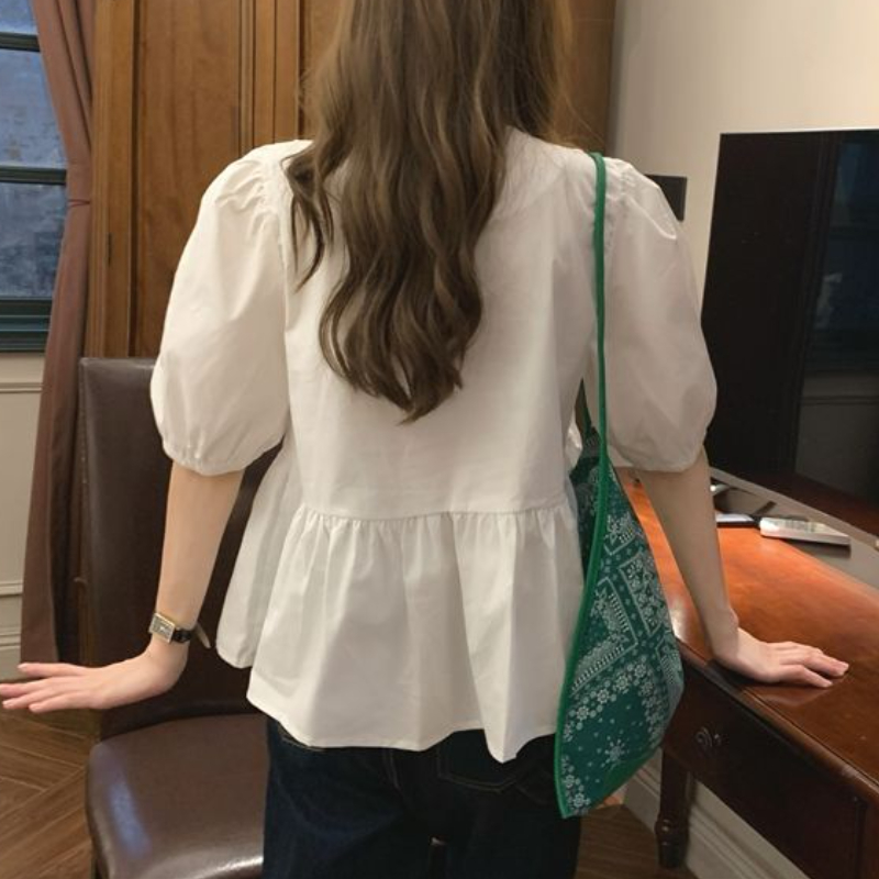 Peter Pan Collar Blouses Women - Summer Linen Clothing For Women recension och pris