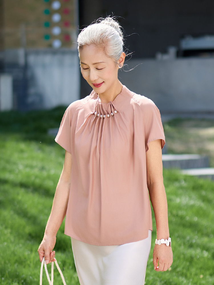 Muzhi Fashionable Short Sleeve - Summer Clothing Women Over 50 recension och pris
