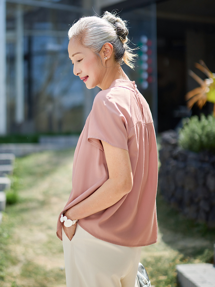 Muzhi Fashionable Short Sleeve - Summer Clothing Women Over 50 recension och pris