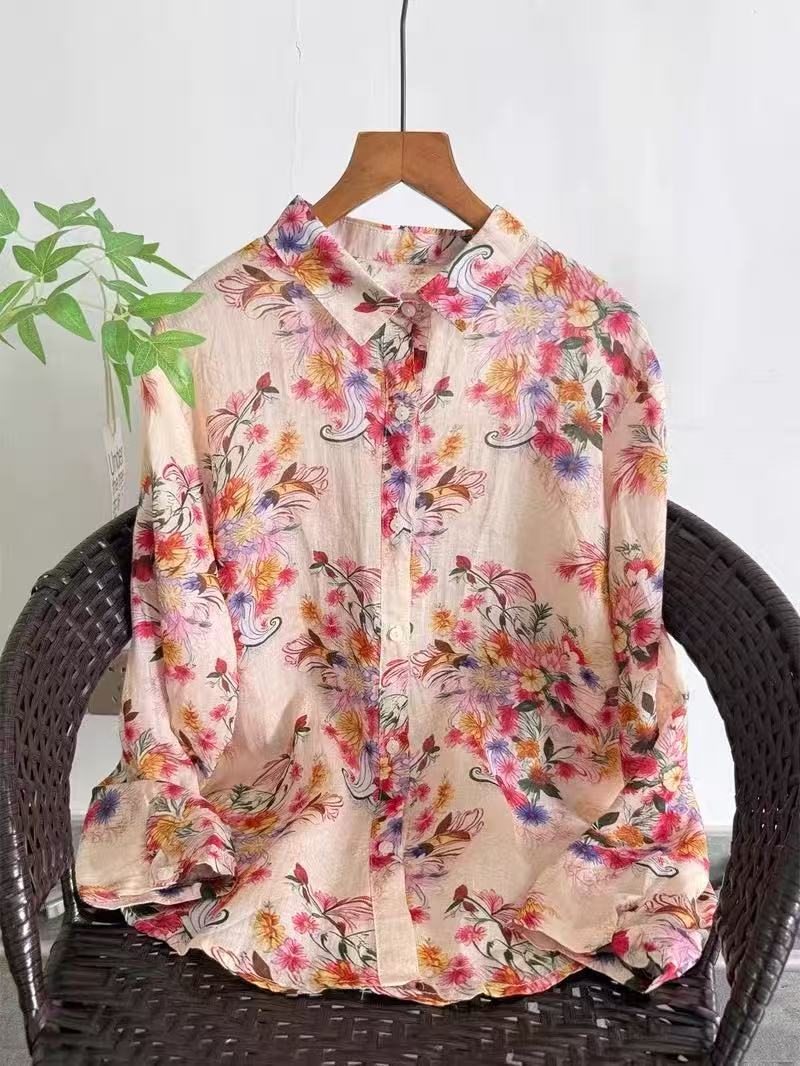 100% Ramie linen shirts and bl - Vintage Summer Clothing Brand recension och pris