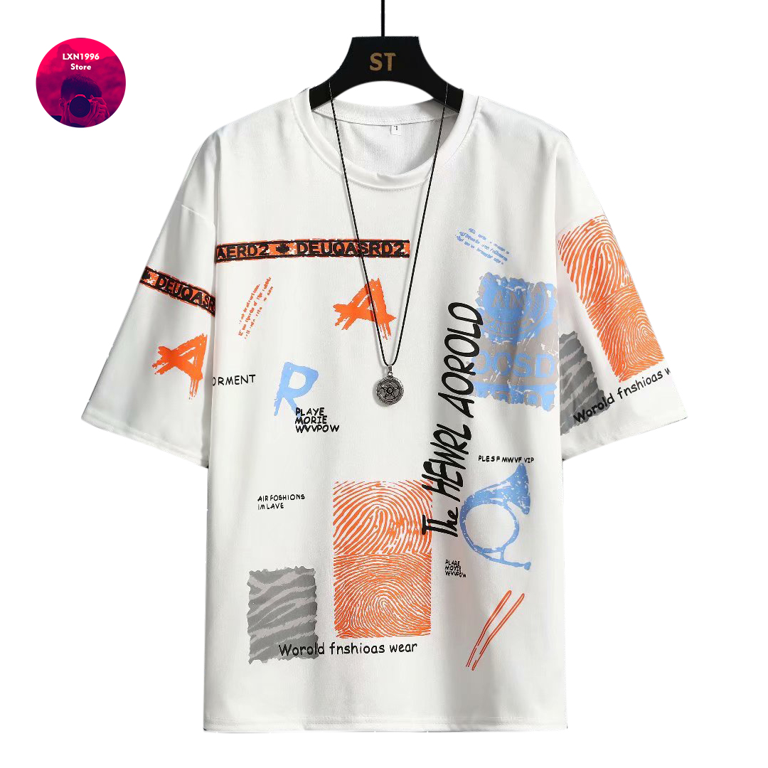 Men Harajuku Graphic Black Sum - Vintage Summer Clothing Brand recension och pris
