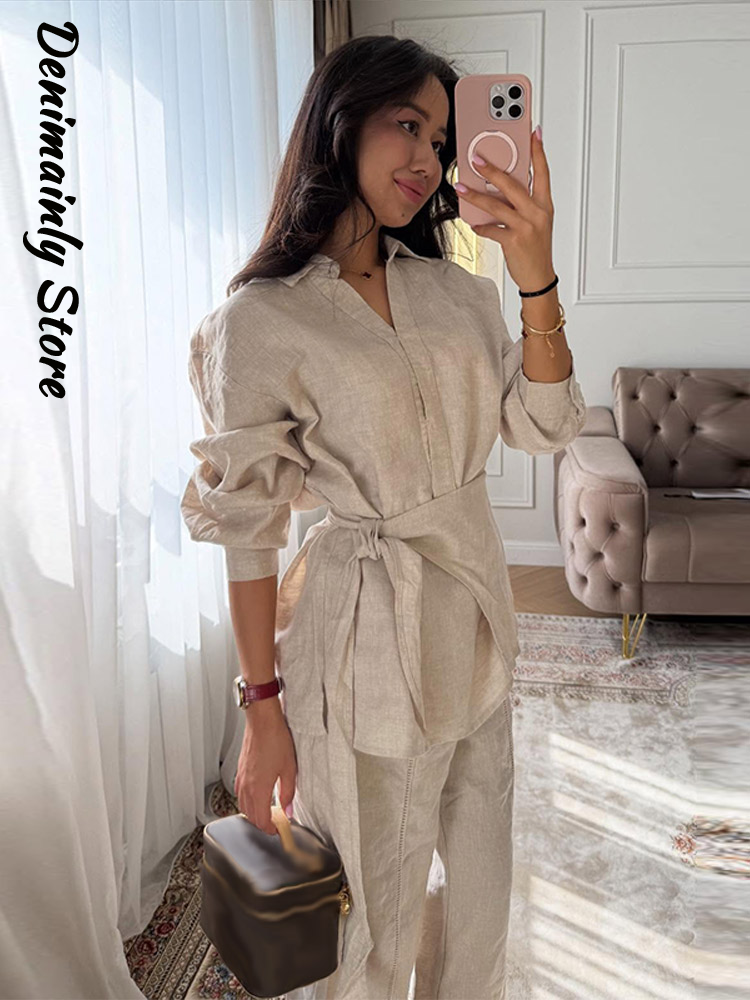 Casual Women's Linen Pants Set - Summer Linen Clothing For Women recension och pris