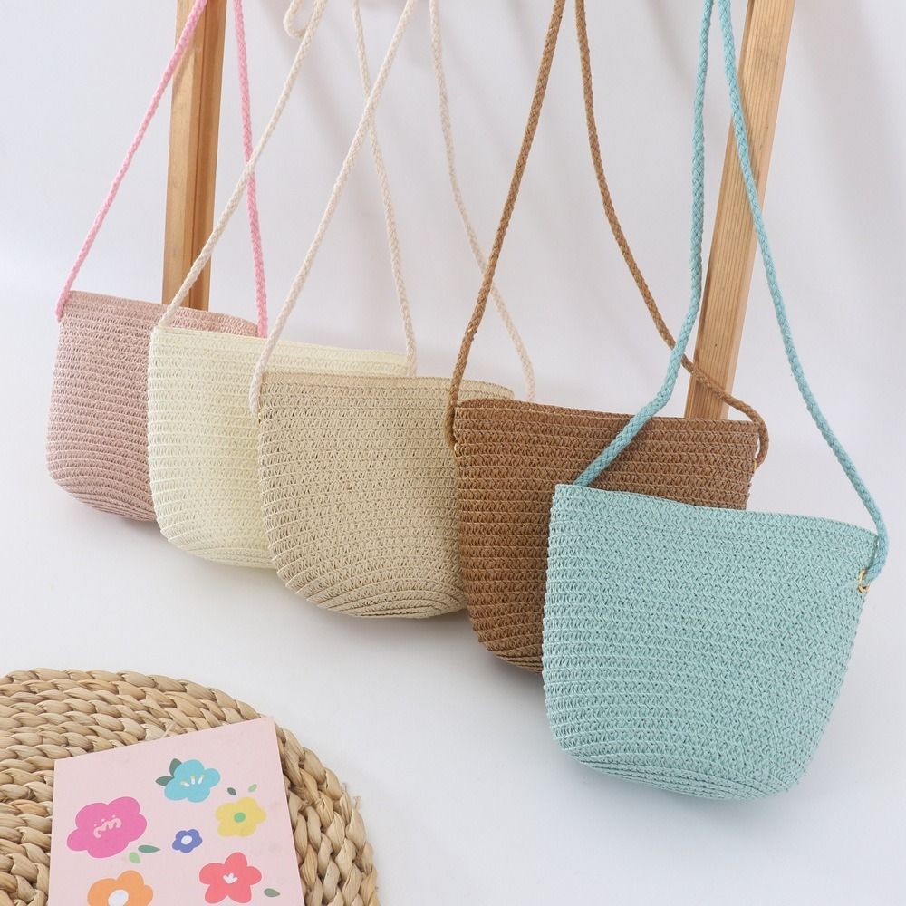 Summer Children Girls Shoulder - Beach Bag Straw recension och pris