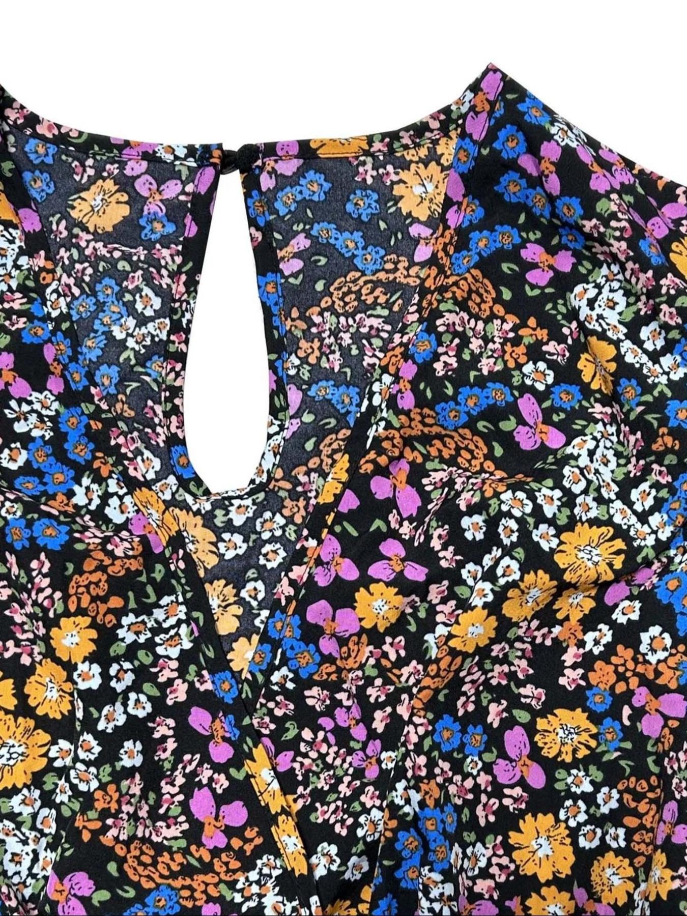 【Plus Size】 Floral Print Tie S - Summer Clothing Vacation recension och pris