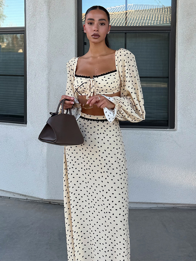Elegant Women Floral Skirt Set - Summer Clothing Vacation recension och pris