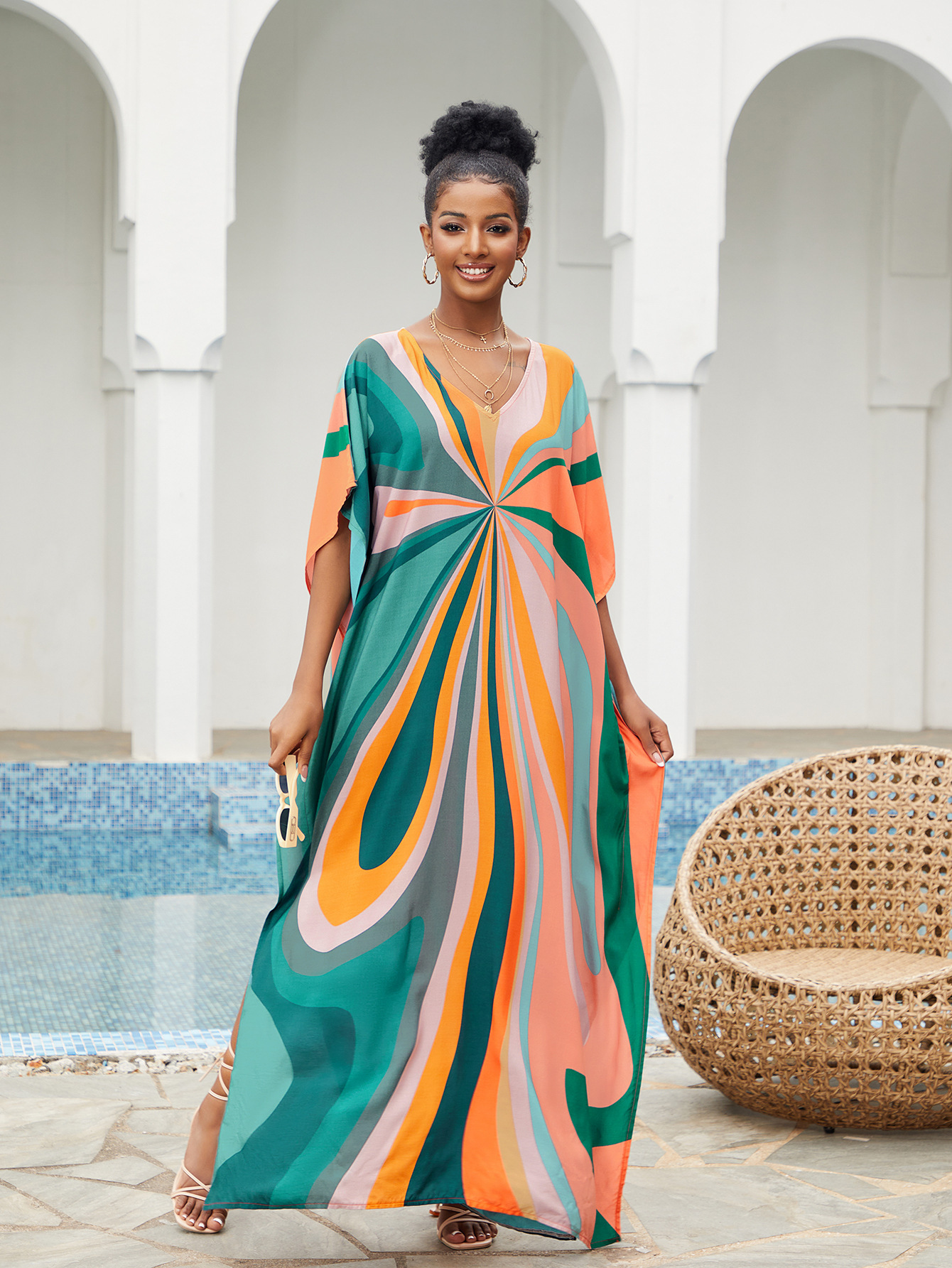 Women Beach Cover Up Loose Kaf - Summer Clothing Colors recension och pris