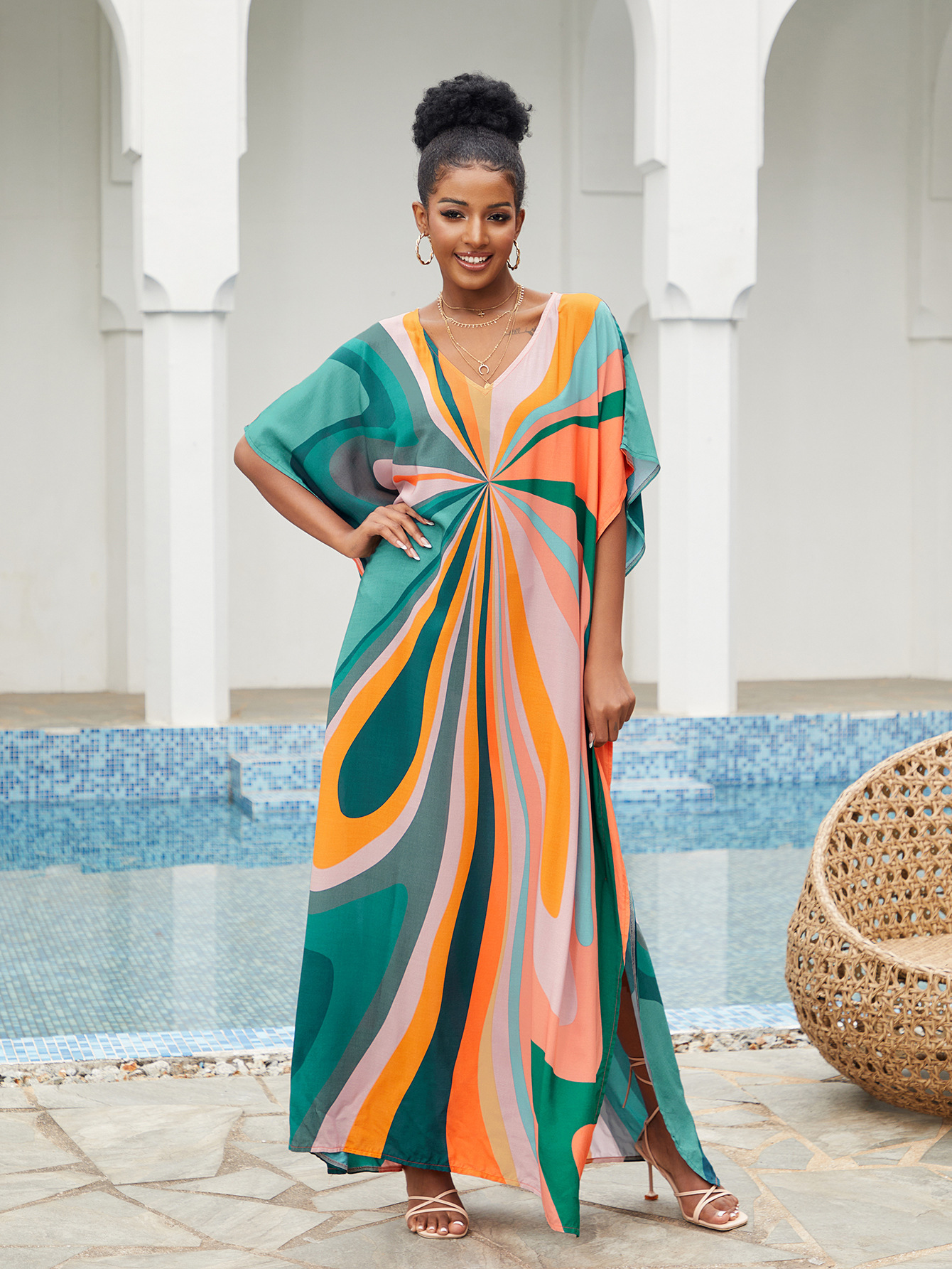Women Beach Cover Up Loose Kaf - Summer Clothing Colors recension och pris