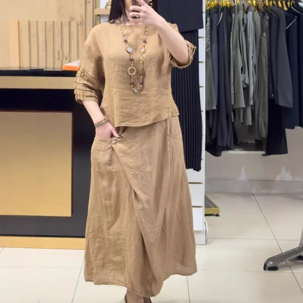 Women's Cotton Linen Skirts Se - Summer Linen Clothing For Women recension och pris