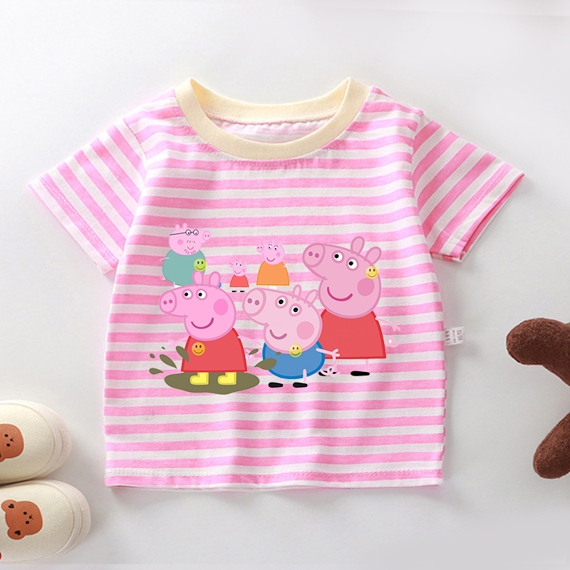 Peppas Pig Stripe T Shirts for - Summer Clothing Newborn recension och pris