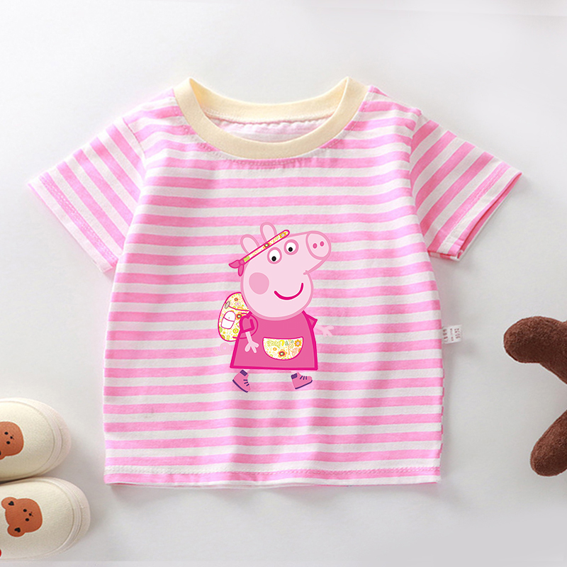 Peppas Pig Stripe T Shirts for - Summer Clothing Newborn recension och pris