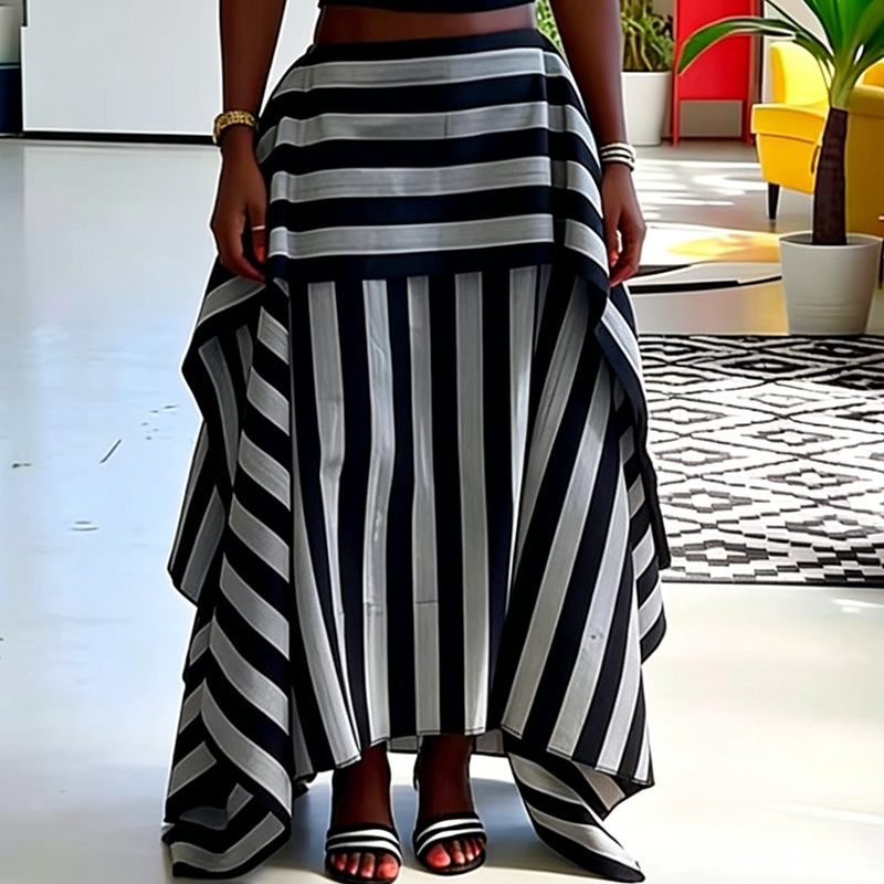 Fashion Irregular Splice Ruffl - Summer Clothing Vacation recension och pris