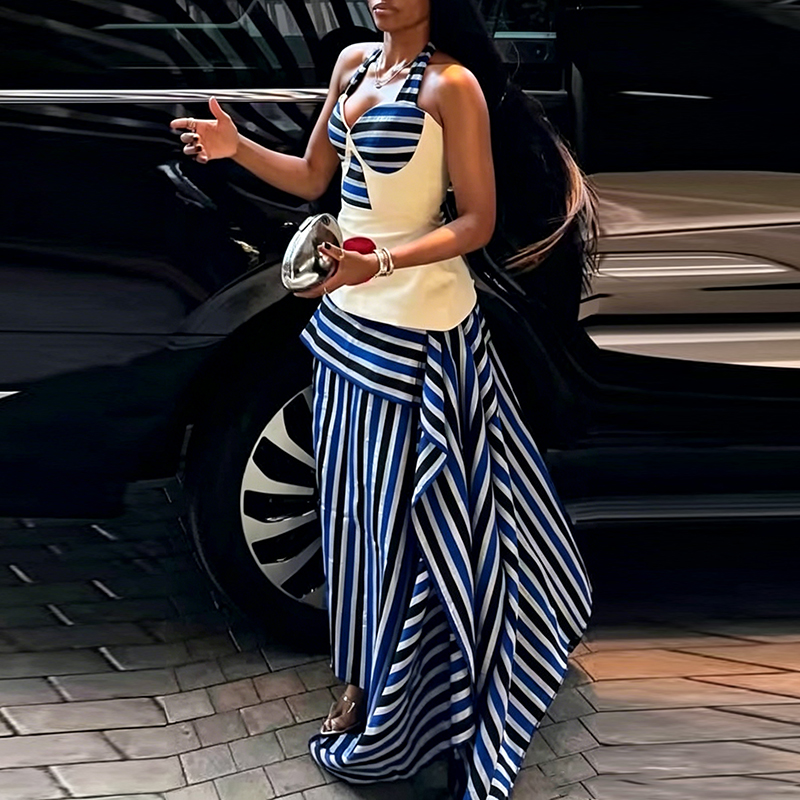 Fashion Irregular Splice Ruffl - Summer Clothing Vacation recension och pris