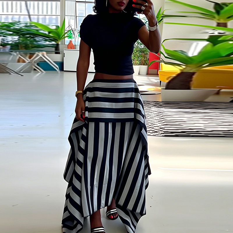 Fashion Irregular Splice Ruffl - Summer Clothing Vacation recension och pris